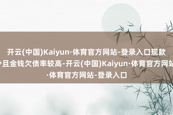 开云(中国)Kaiyun·体育官方网站-登录入口现款流大幅减少且金钱欠债率较高-开云(中国)Kaiyun·体育官方网站-登录入口