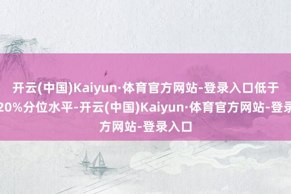 开云(中国)Kaiyun·体育官方网站-登录入口低于历史20%分位水平-开云(中国)Kaiyun·体育官方网站-登录入口