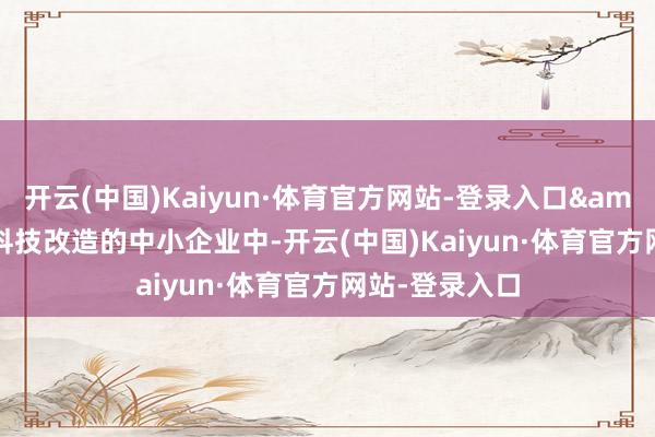 开云(中国)Kaiyun·体育官方网站-登录入口&ldquo;在科技改造的中小企业中-开云(中国)Kaiyun·体育官方网站-登录入口