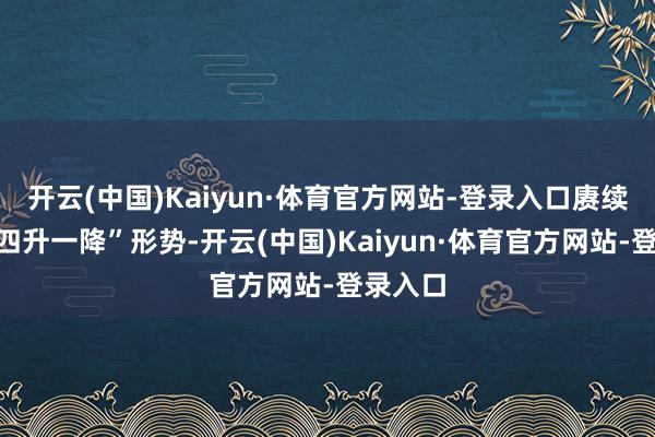 开云(中国)Kaiyun·体育官方网站-登录入口赓续呈现“四升一降”形势-开云(中国)Kaiyun·体育官方网站-登录入口