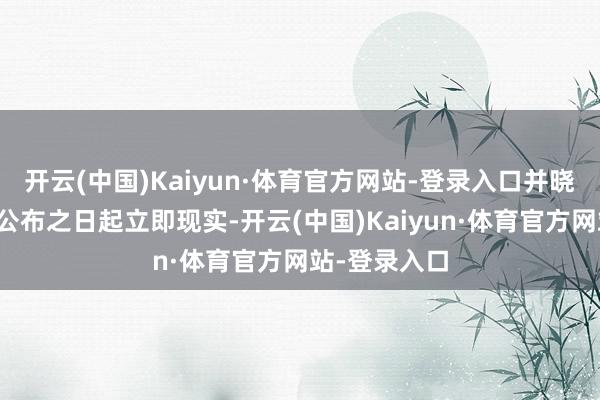 开云(中国)Kaiyun·体育官方网站-登录入口并晓谕该章程自公布之日起立即现实-开云(中国)Kaiyun·体育官方网站-登录入口